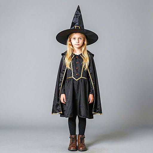 Young Girl in Witch Costume