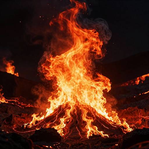 Primal Fire Spirits in Volcanic Wasteland