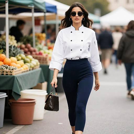 Stylish Chef in Navy Hot Pants