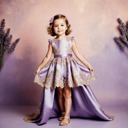 Little Girl in Lavender Formal Dress