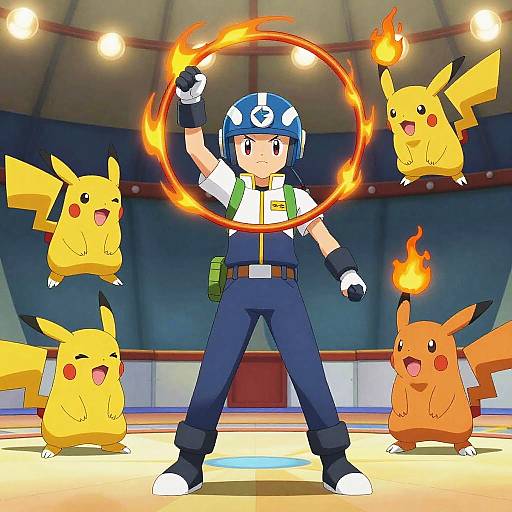 Daring Fire-Type Pokémon Stunt Performer