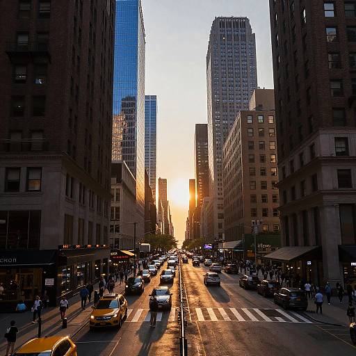 Sunset Cityscape from Above