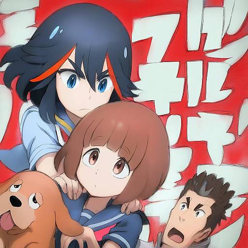 Illustration of Guts (kill la kill), kill la kill in the style of Yasuda akira