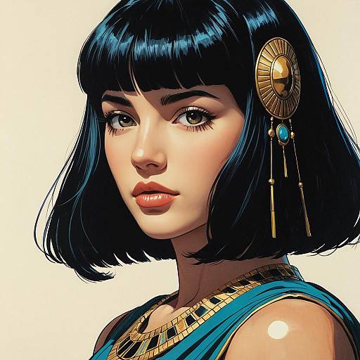 Anime Styled Portrait of Cleopatra