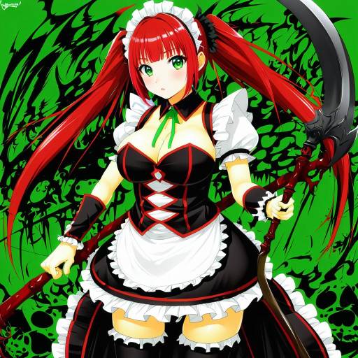 Illustration of Airi (the infernal temptress), queen's blade in the style of Amami amayu