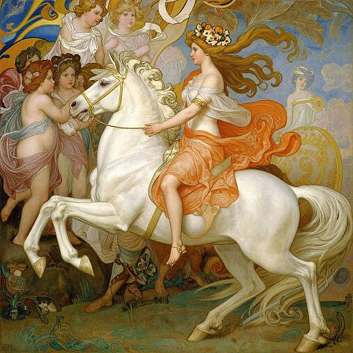Goddess of Centaurs in Art Nouveau