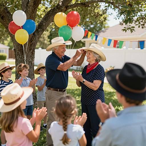 Joyful Outdoor Celebration with Family
