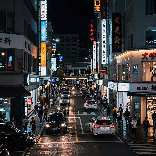 Neon-Lit Urban Nightscape