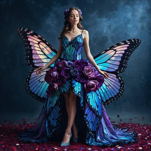 Ethereal Butterfly Wing Dress Design