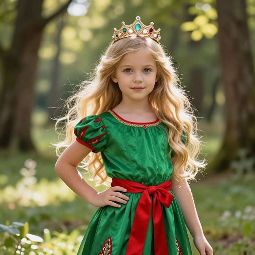 Regal Girl in Enchanted Forest
