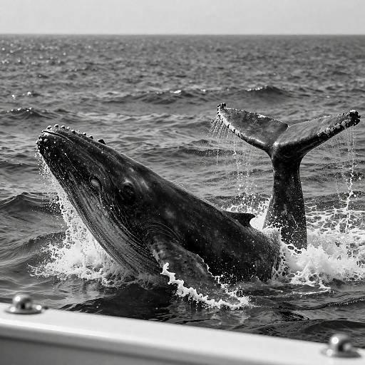 Dramatic Breach of a Black-and-White Whale