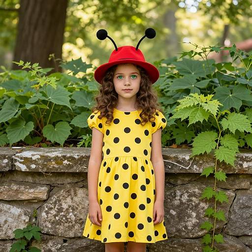 Whimsical Girl in Nature's Embrace