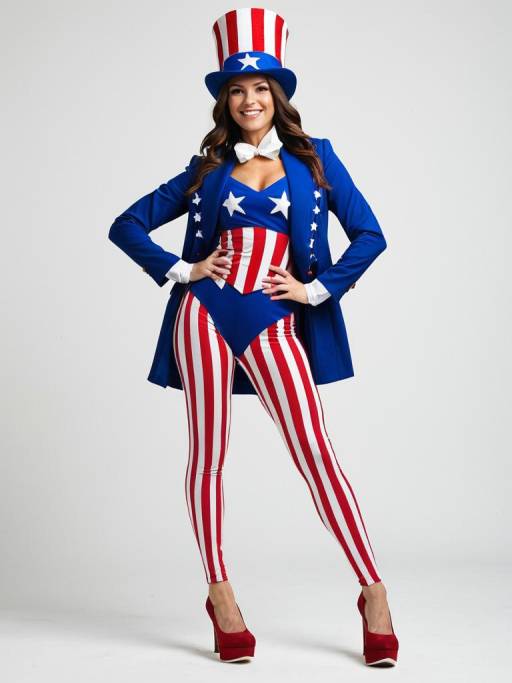 Woman in Female Uncle Sam Costume