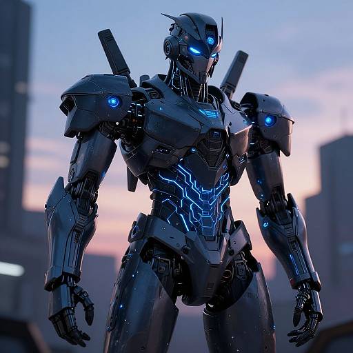Futuristic AI Anime Robotic Warrior