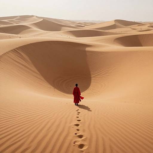 Solitary Figure at Infinite Desert Vortex