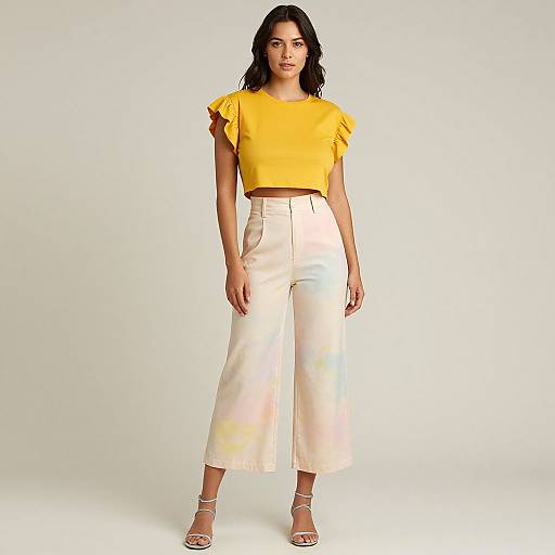 Casual Summer Fashion with Watercolor Pants