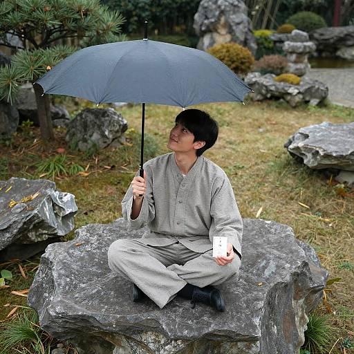 Zen Garden Drone Serenity Scene