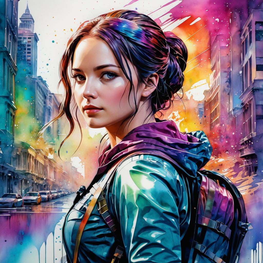 Vibrant Portrait of Katniss Everdeen