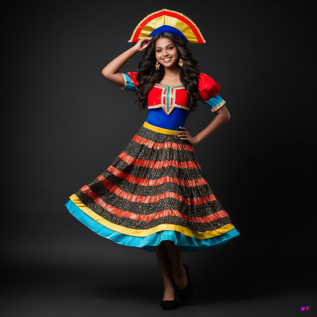 Joyful Teen in Festive Zwarte Piet Costume