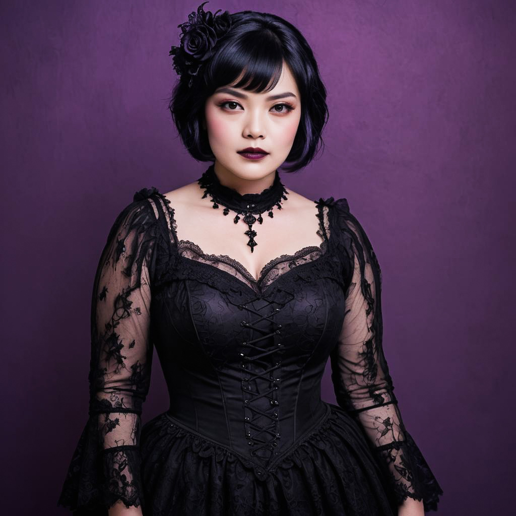 Gothic Romance: Dark Elegance in Portrait