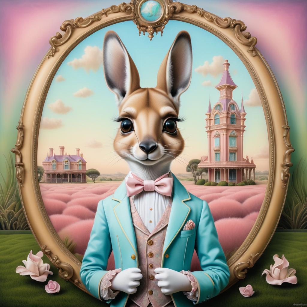 Victorian Kangaroo in Pop Surrealism Style