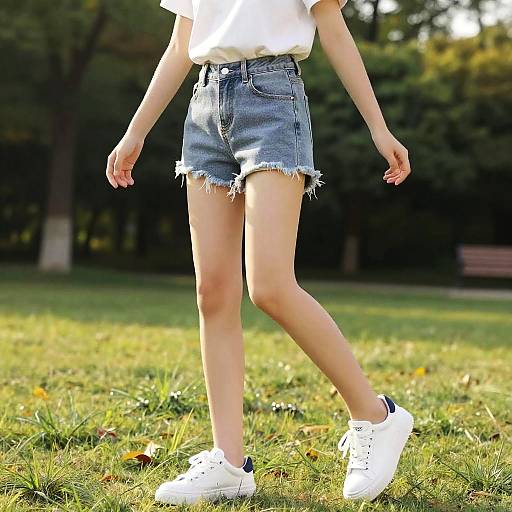 Carefree Teen in Summer Park