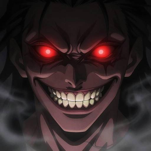 Sinister Anime Close-Up Portrait