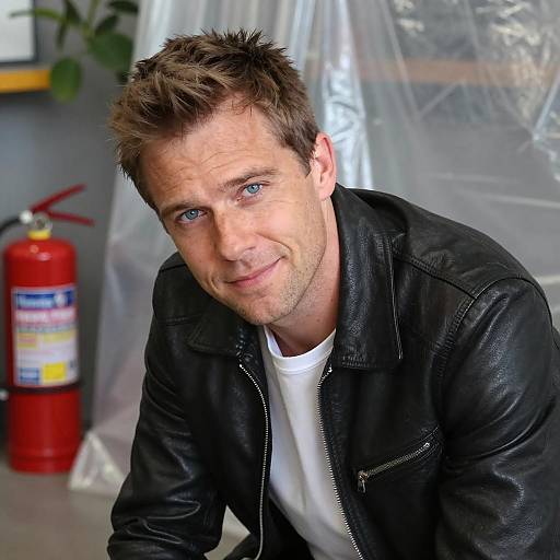 Stylish Man in Industrial Setting