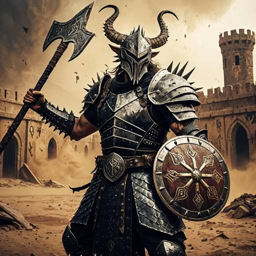 Mythical Warrior in Spiked Armor at Abandoned Citadel