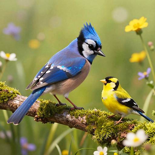 3D Animation of Blue Jay and Goldfinch