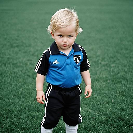 Adorable Toddler in Custom League Kit