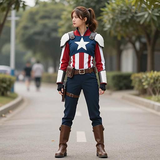 Young Woman in Star-Spangled Costume
