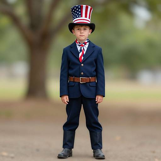 Patriotic American Boy in Costume