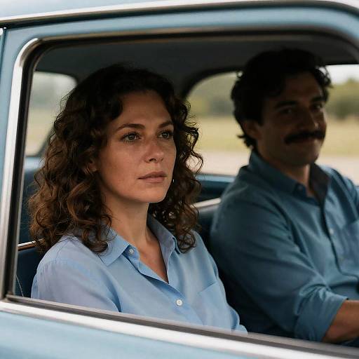 Vintage Car Portrait of a Couple