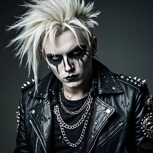 Zombie King Punk Goth Man Portrait