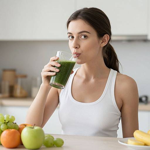 Healthy Eating Woman with Smoothie