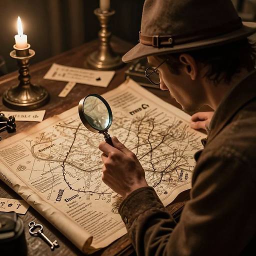 Clue Detective with Cryptic Map