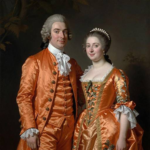 Elegant 18th-Century Couple Portrait