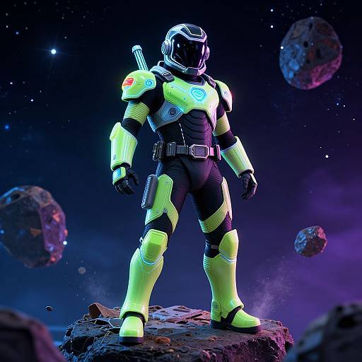 Captain Qwark Futuristic Neon Cosplay