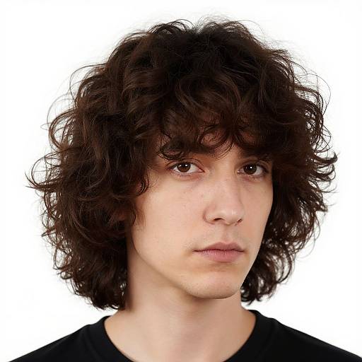 Curly Curtain Haircut Portrait
