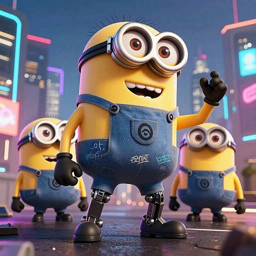 Cyberpunk Russian Minion Robots