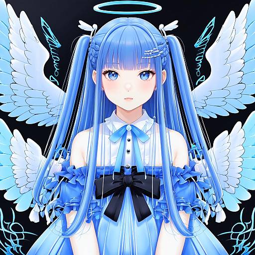 Illustration of Amatsuka uto, indie virtual youtuber in the style of Bonkara (sokuseki maou)