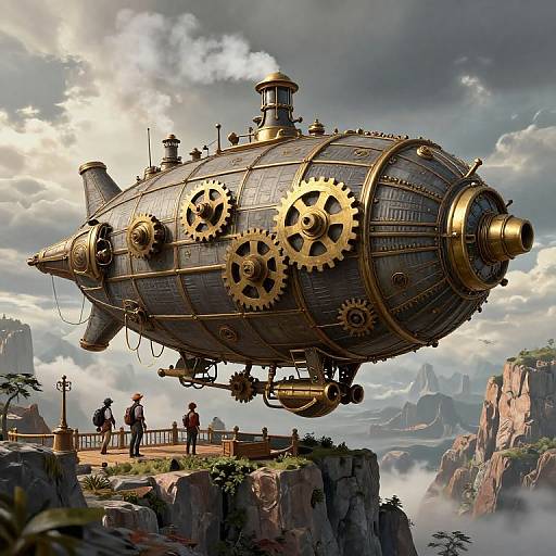 Steampunk Airship Dock Adventure