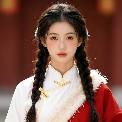 Asian Girl in Traditional Outfit