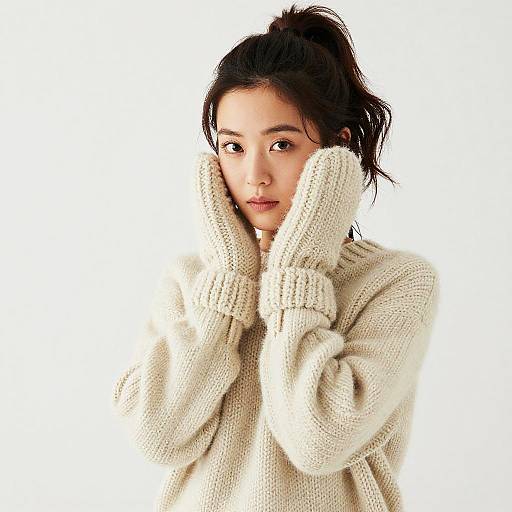 Cozy Chunky Knit Sweater Portrait