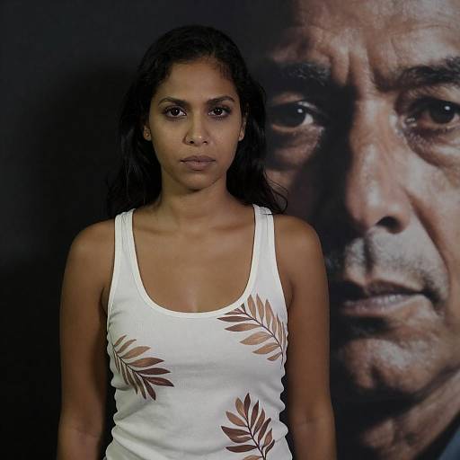 Striking Portrait of Woman and Shadow