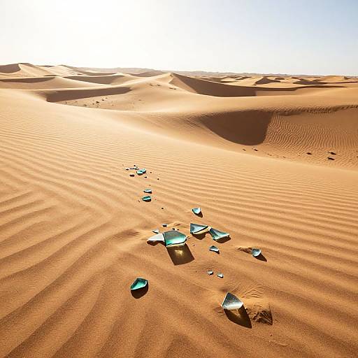 Sunlit Desert of Glass Dunes