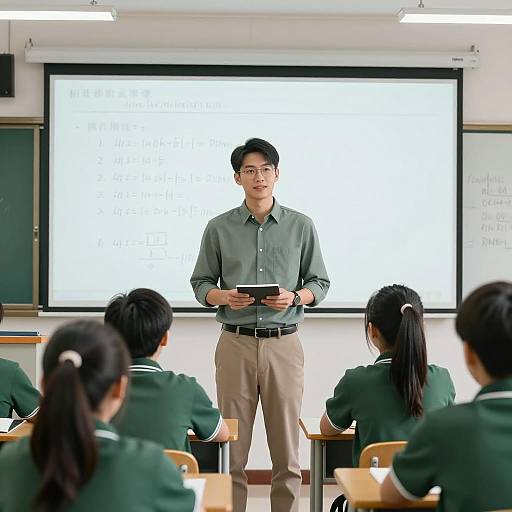 Male Teacher Leading Classroom Lesson
