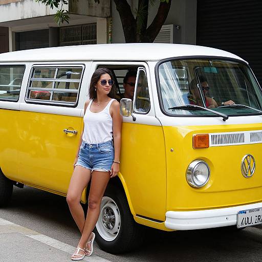 Vibrant Volkswagen Bus Scene in São Paulo