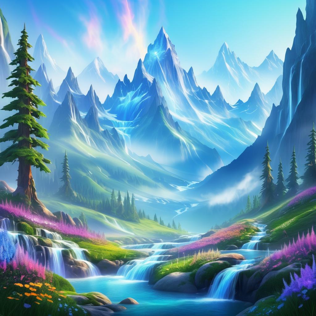 Enchanted Mountain Range Concept Art